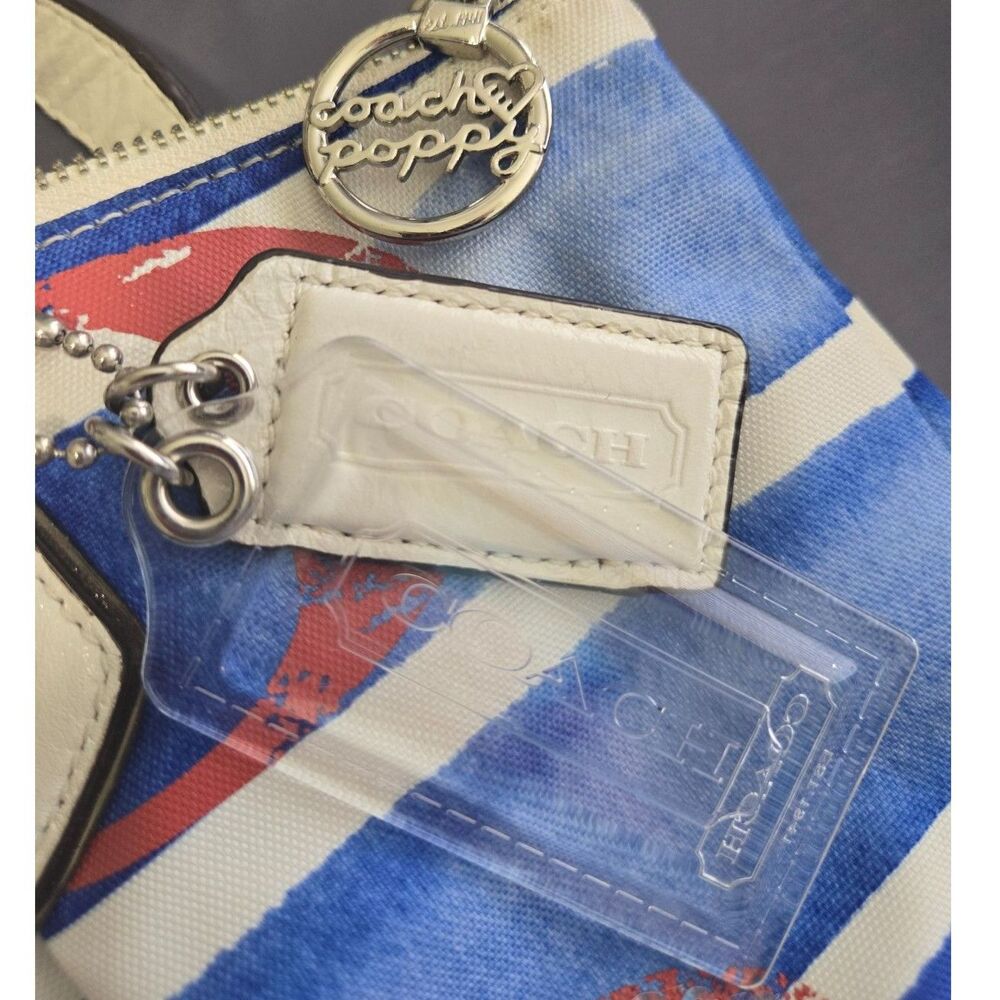 Coach Poppy Rocker Nautical Sequined Canvas Tote Bag - Picture 6 of 12